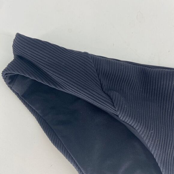 Becca American Fit Womens Black New Ribbed Bikini Bottom US Small - Picture 7 of 8